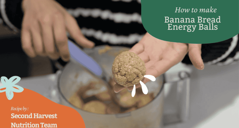 Holding a ball of banana bread dough
