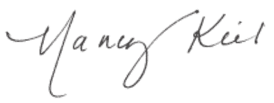A handwritten signature in cursive that reads Nancy Keil.