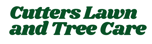 Green text on a white background reads Cutters Lawn and Tree Care in a bold, rounded font.