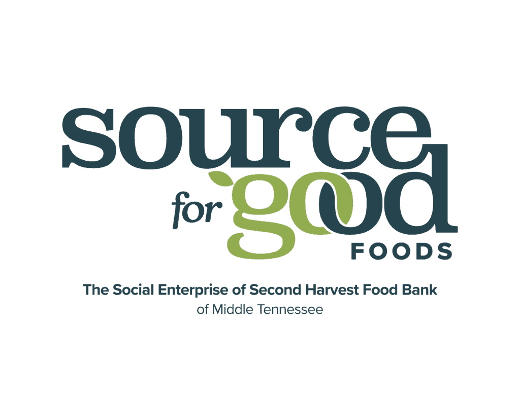 Logo for Source for Good Foods, the social enterprise of Second Harvest Food Bank of Middle Tennessee.